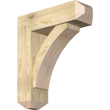 Thorton Craftsman Rough Sawn Bracket W/ Offset Brace, Douglas Fir, 8W X 26D X 30H